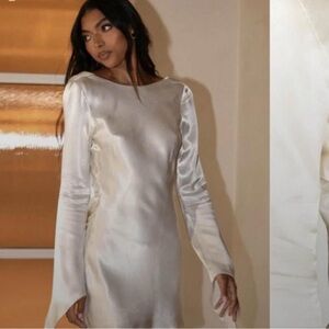 Meshki White Satin Dress